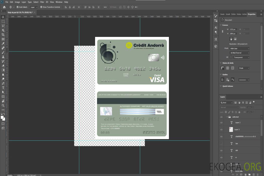 Andorra Credit Andorre carte visa bancaire template